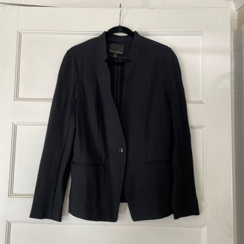 Banana Republic collarless pointe blazer sz 10